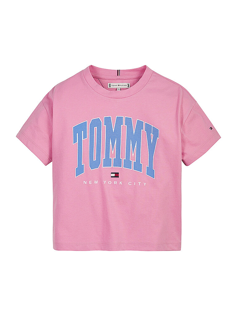 TOMMY HILFIGER Mädchen T-Shirt Cropped Fit pink | 104